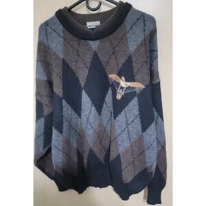 Vintage Mayser Wool Alpca blend embroidered Mens Grandpa sweater size 56 US XL